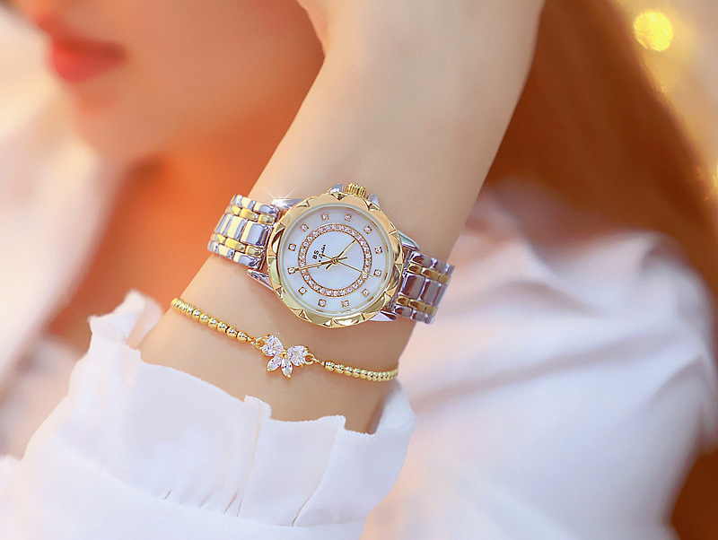 Gold colour watch discount ladies