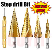 Spiral Grooved Step Drill Bit Set for Various Materials
