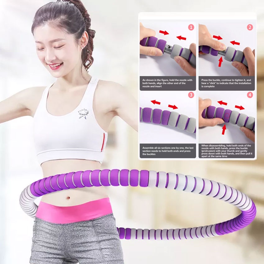 Detachable Foam Hula Hoop for Fitness and Waist Slimming
