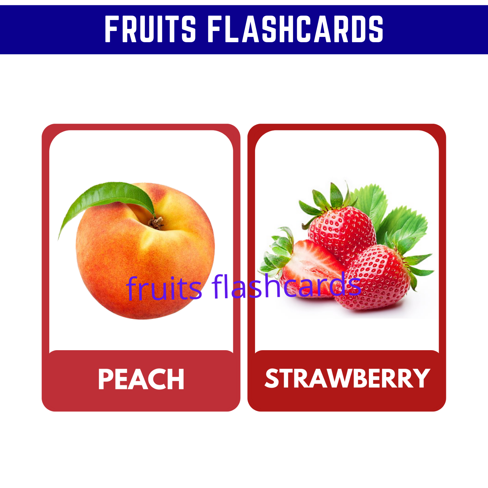 Fruit flashcards for kids!