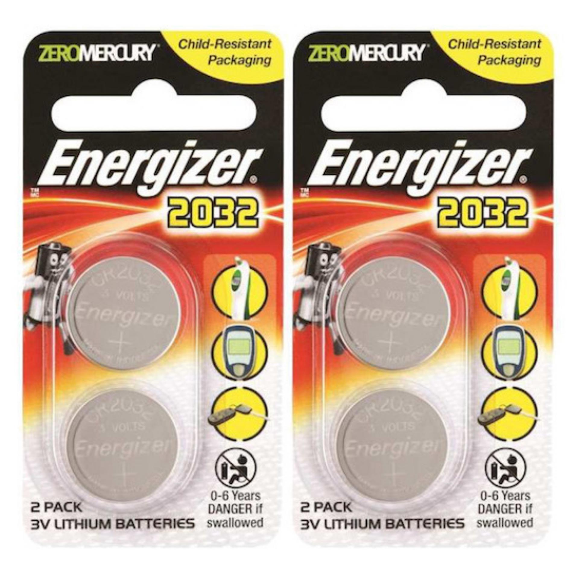 4x Energizer CR2032 - 3V - Button cell & other sizes - Lithium - Disposable  batteries