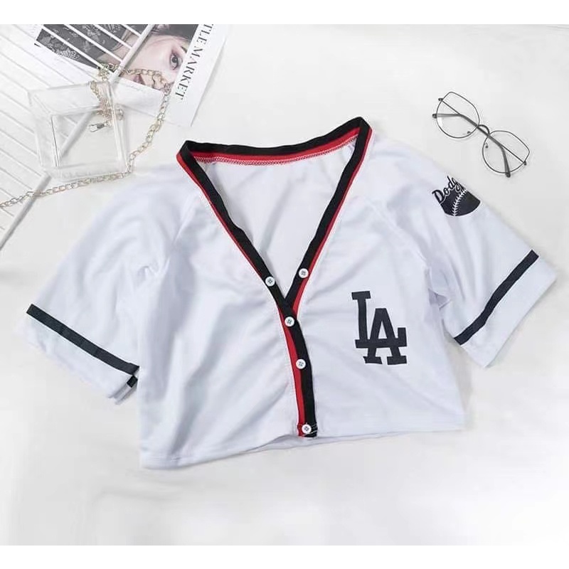 COD football baseball two tone oversized jersey crop top drifit