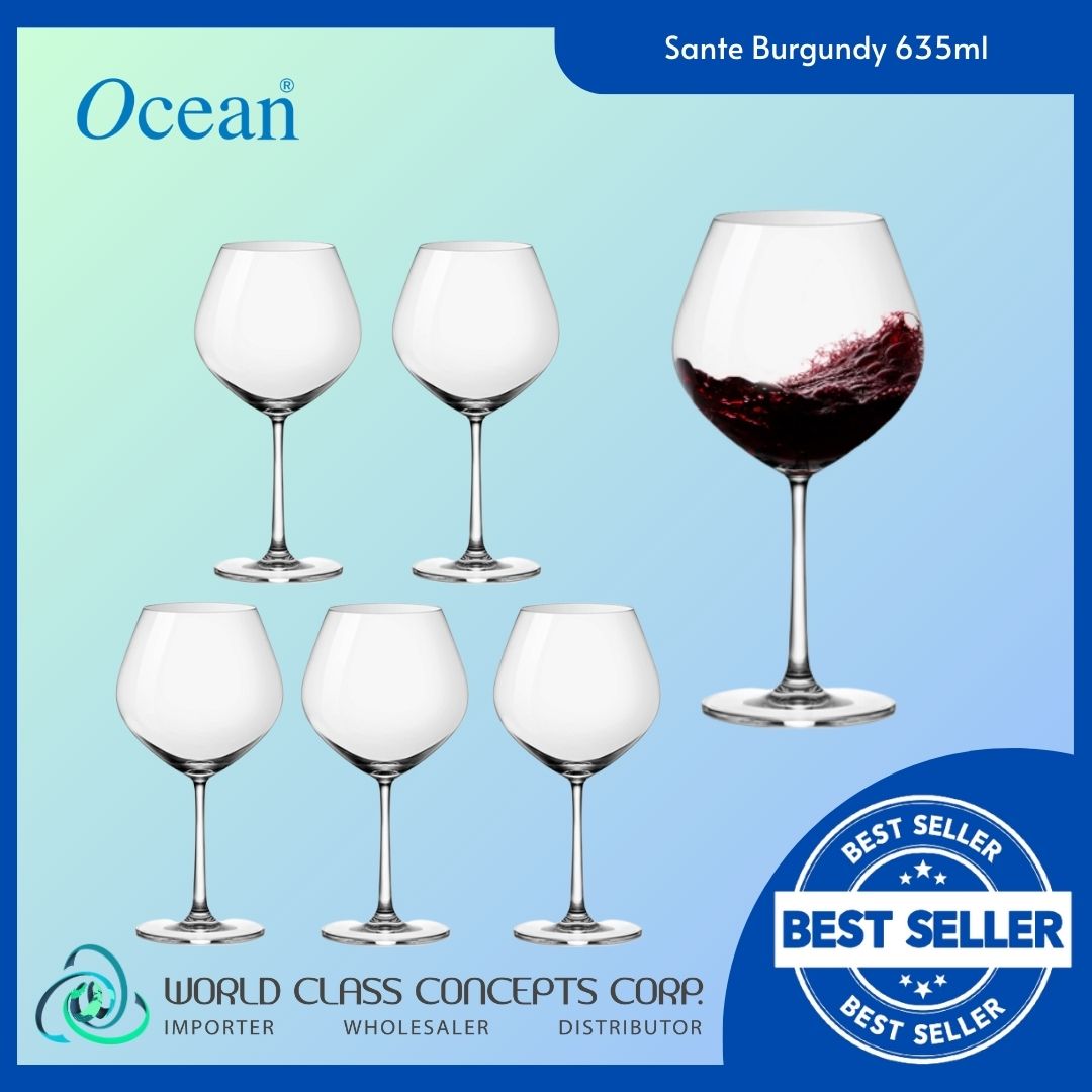 Burgundy Wine Glass set of 6 - 650ml each