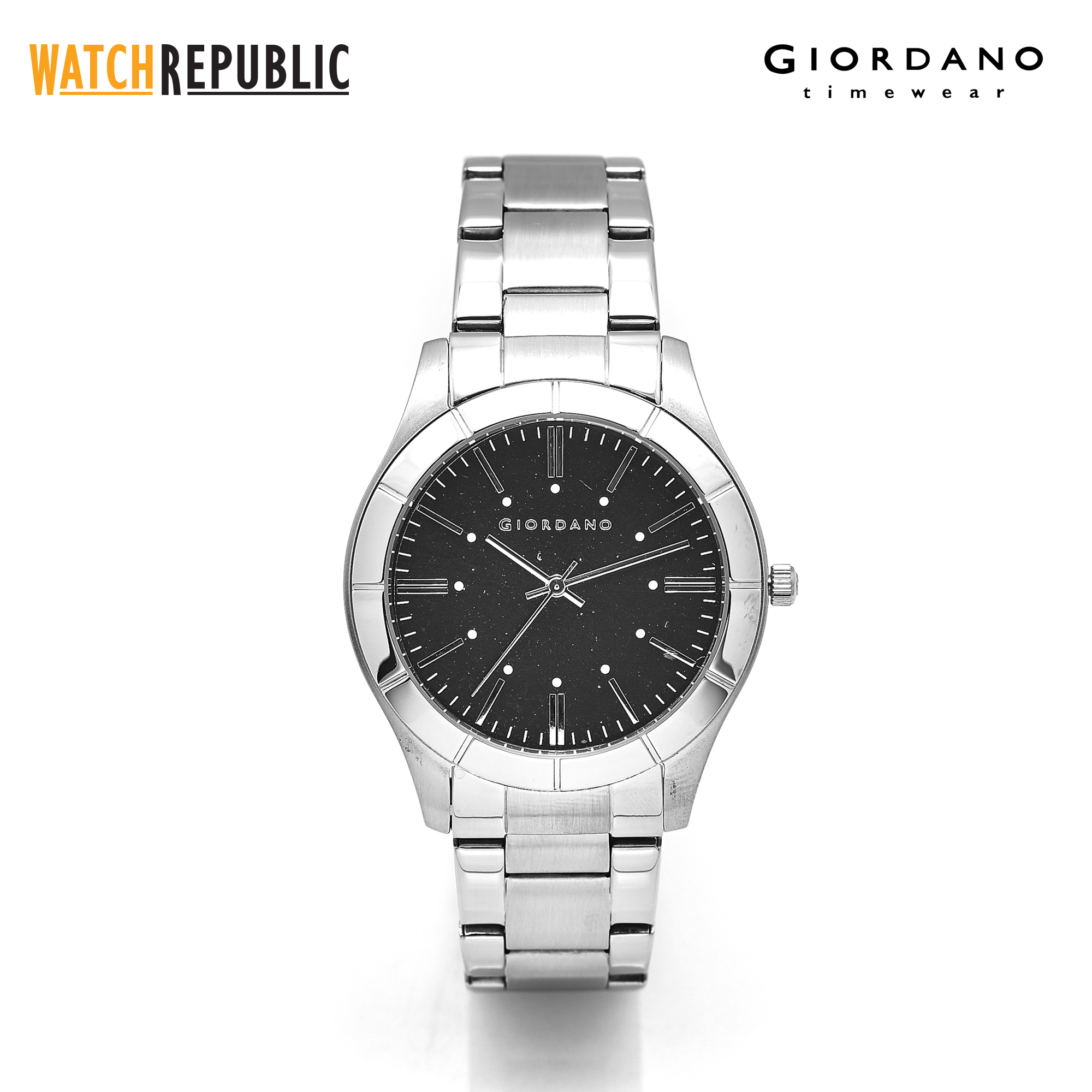 GIORDANO Black Leather Unisex Watch G2913 01 Lazada PH