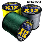 Ghotda X12 12-Strand PE Braided Fishing Line, 25lb-92lb