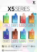 X-Vape X5 Series 10,000 Puff Disposable Vape With Tax Stamp, Icc Sticker & PS Mark