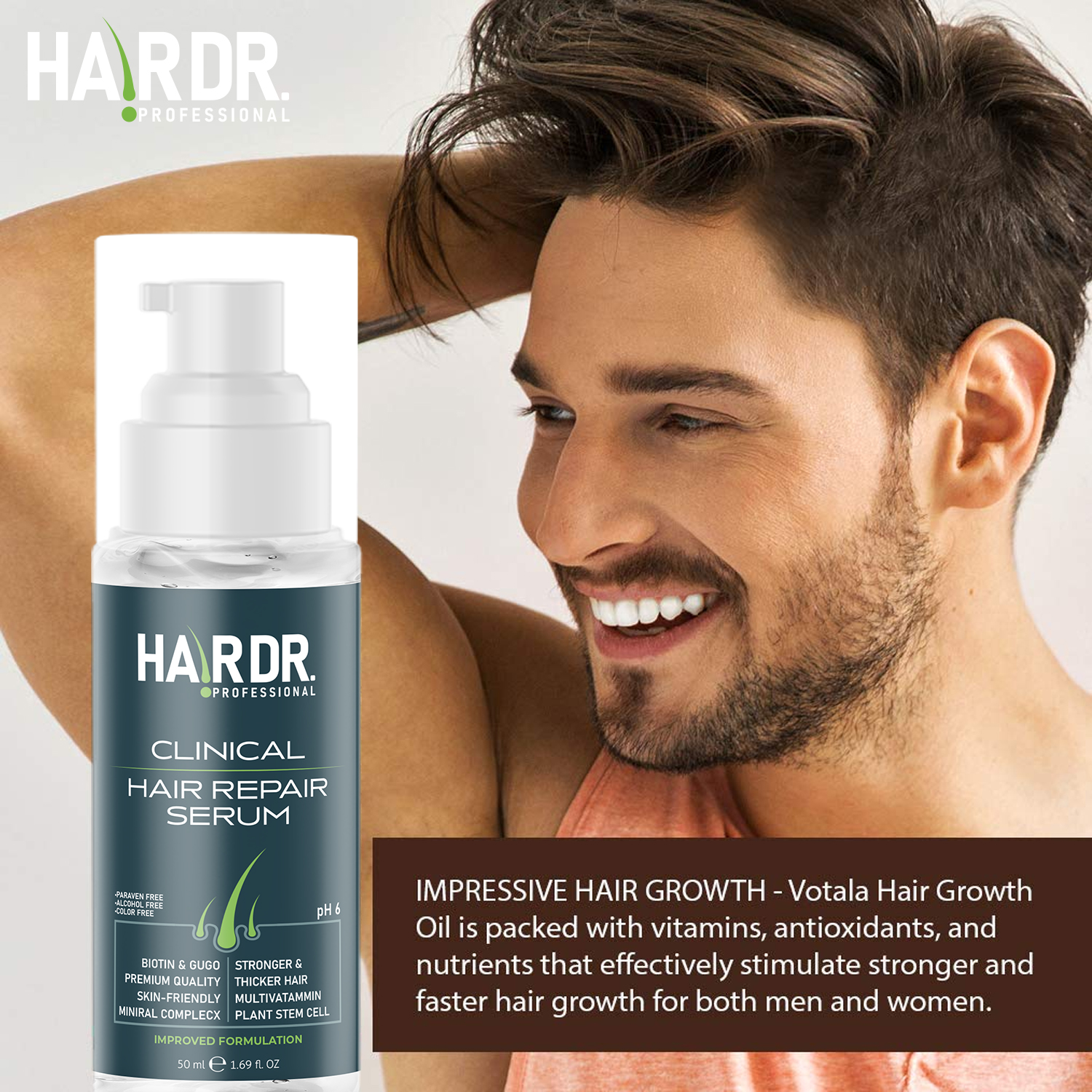 Hairmd Repair Serum 60 Ml – Gegen Haarausfall, Mit Pflanzlichen Extrakten, Für Alle Haartypen