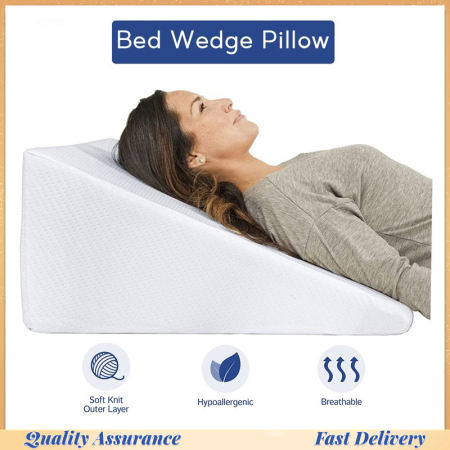 Big Wedge Bed Pillow - Elevated Support for Sleep & Relief