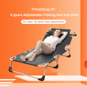Portable Folding Bed: Easy, Adjustable, Stylish. (No brand name available)