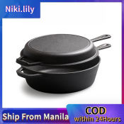 Lodge 2-Piece Pre-seasoned Cast Iron Frying Pan Set