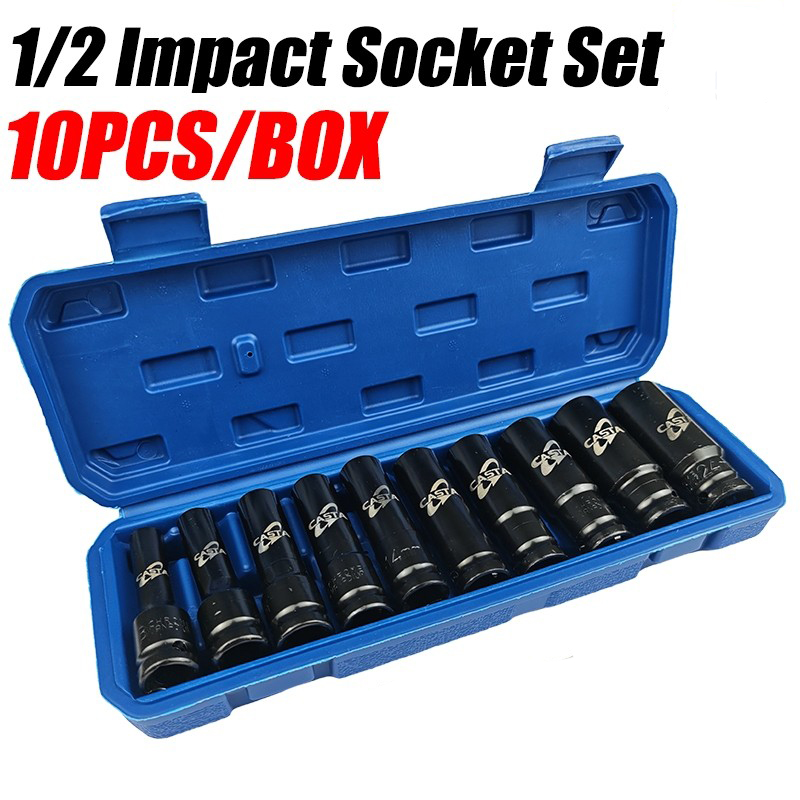 1/2-Inch Drive Metric Deep Impact Socket Set 8-24mm Hexagon 78mm Length Mechanical Workshop Tool Hexs High Carbon Steel Electric Spanner - Image 2