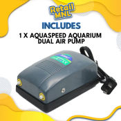 Retailmnl Aquaspeed Dual Air Pump for Aquariums, Strong Oxygen