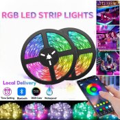 RGB LED Strip Light with Remote and Power Adapter