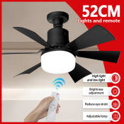 LED Ceiling Fan Light with Remote Control - 30W/40W