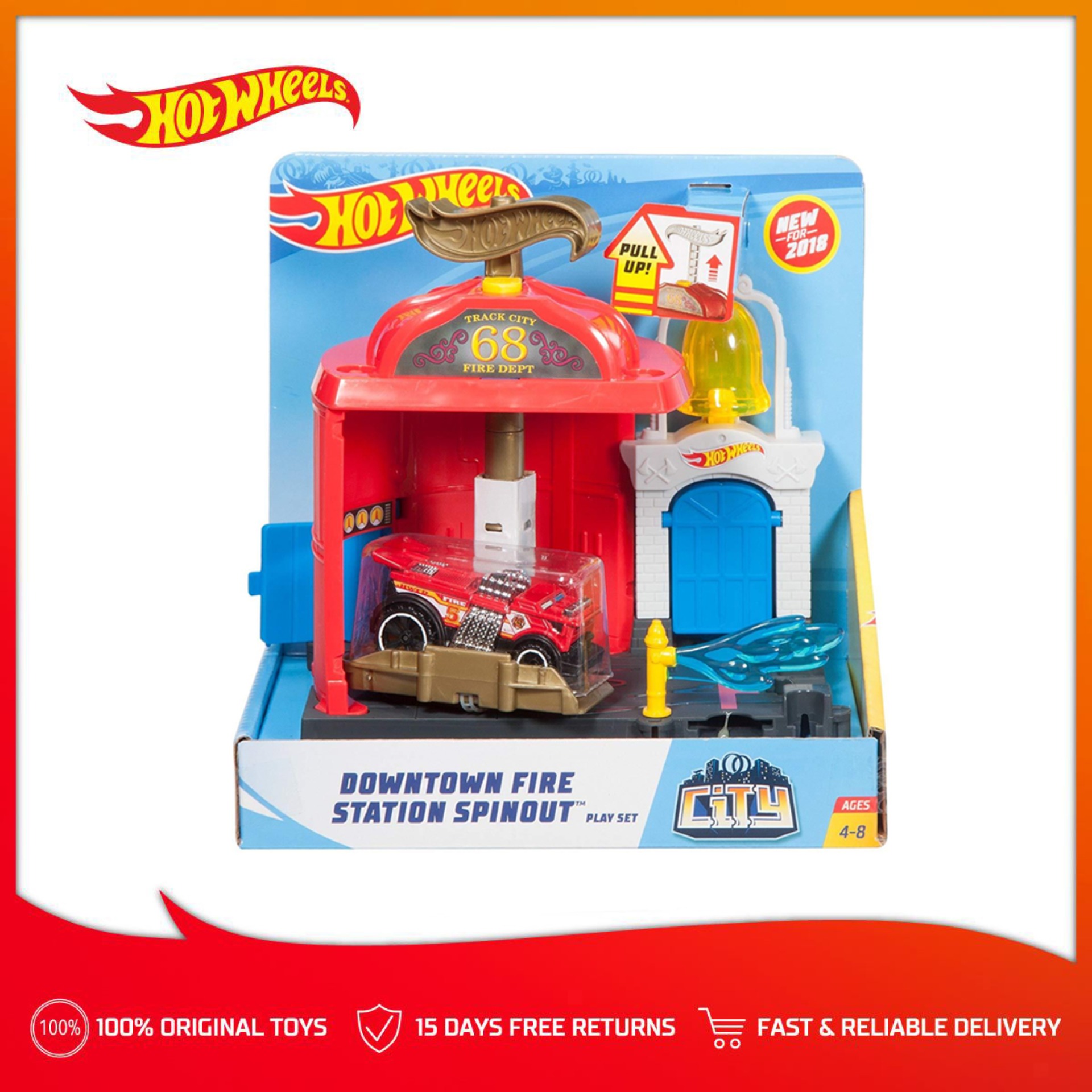 hot wheels fire station spinout