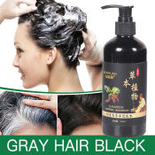 Herbal Black Hair Shampoo - Nourishing Grey Hair Treatment