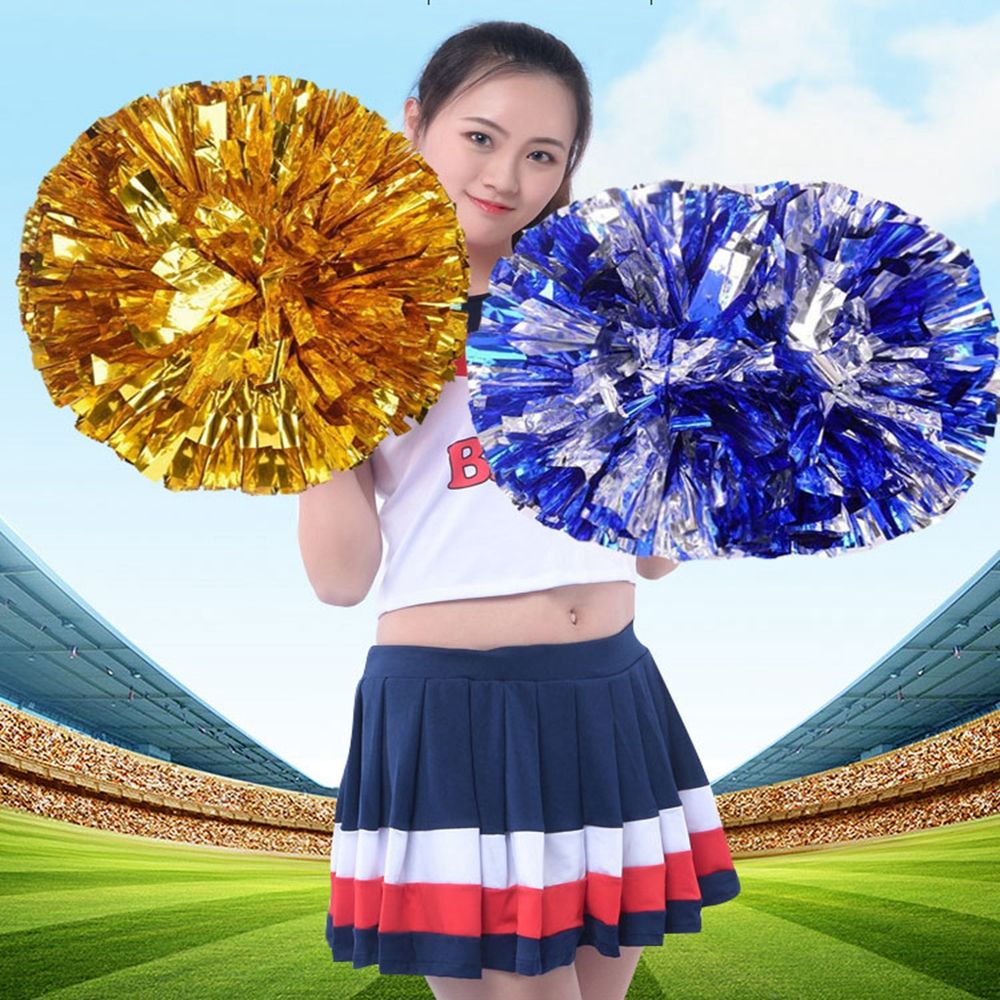 2PCS Game Pompoms 32CM Cheap Practical Cheerleading Cheering Pom Poms Apply  To Sports Match And Vocal Concert Free Combination