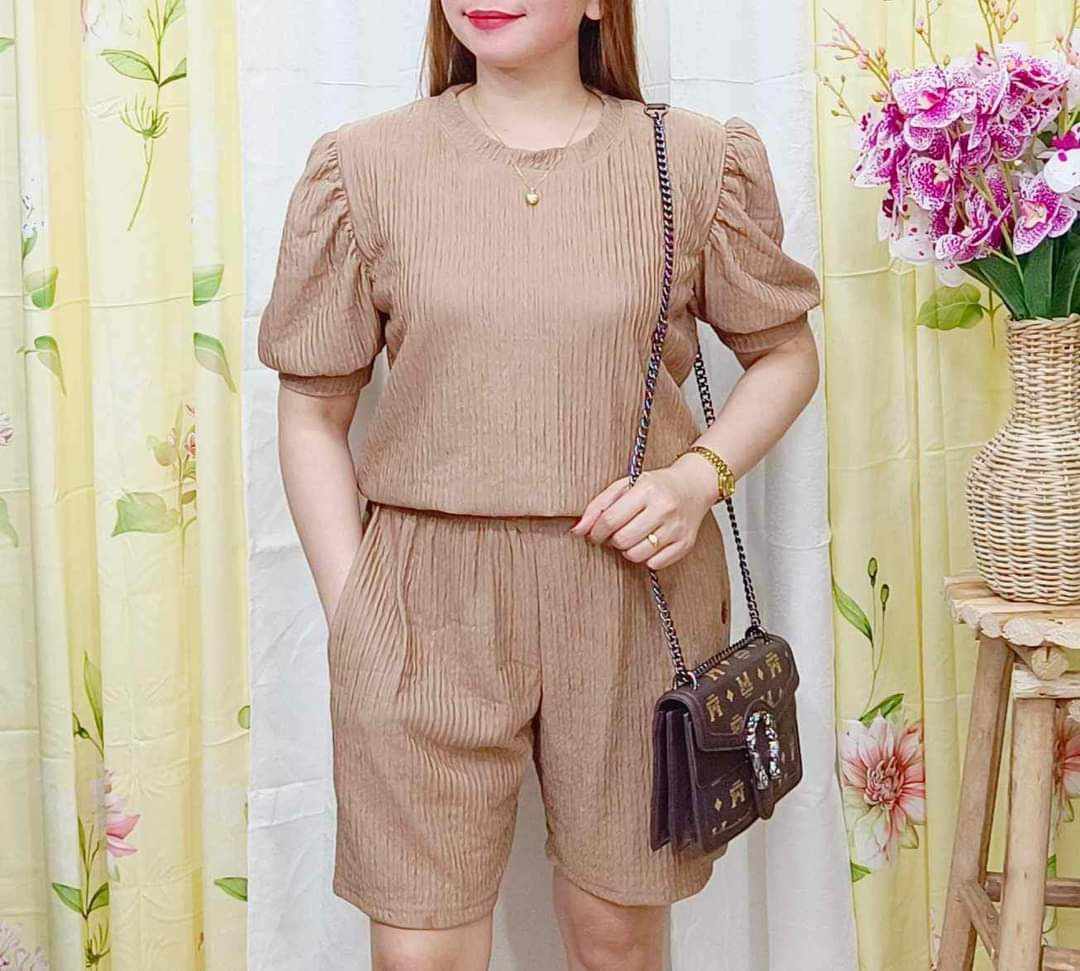 PLUS SIZE PLAIN TERNO SHORT PUFF BARK CREEP UP TO 4XL - Image 3