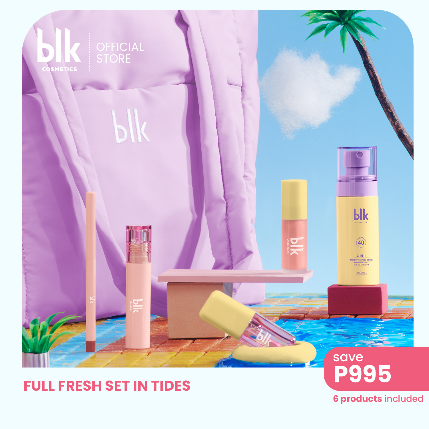 Discount on BLK Cosmetics  shoes - SKU: blk cosmetics fresh shades of summer full set in tides