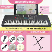 61-Key Electronic Piano Keyboard with Microphone - 