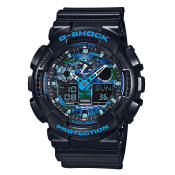 Casio G-SHOCK Black Blue Resin Strap Watch