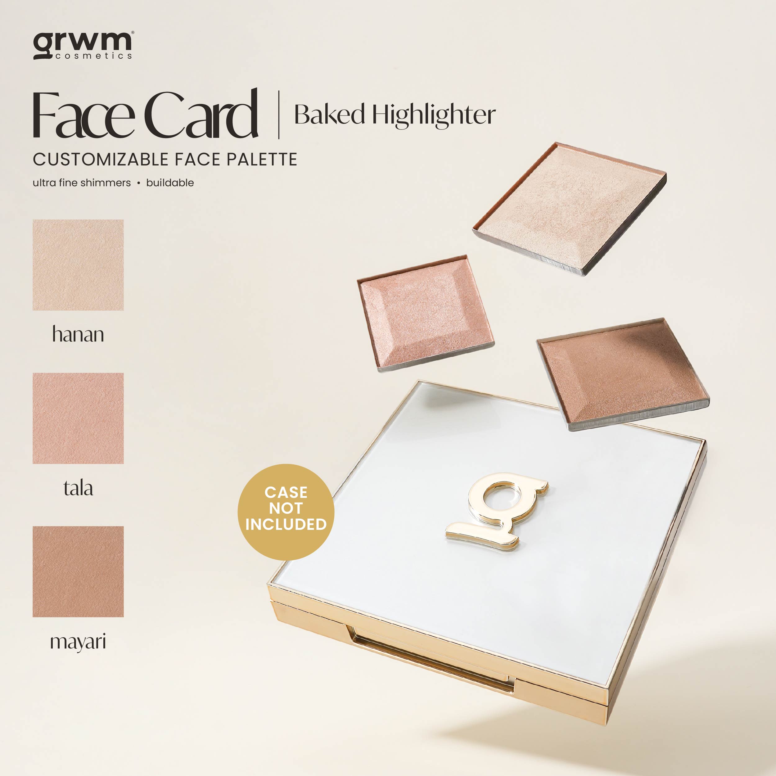 Discount on GRWM Cosmetics  shoes - SKU: GRWM Cosmetics Face Card - Baked Highlighter [case not included]