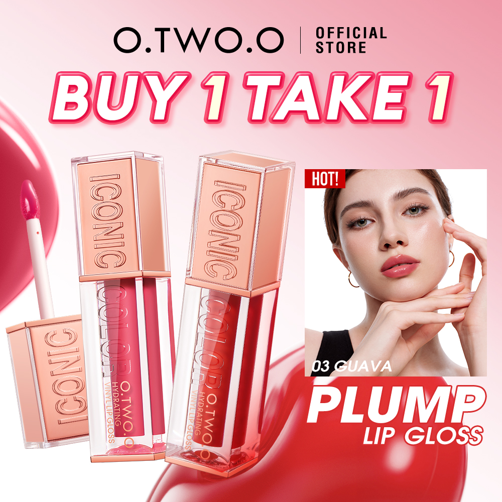 Discount on O.TWO.O  shoes - SKU: O.TWO.O Lip Gloss Glow Hydrating Lip Tint Non-Sticky & Long Lasting High-shine Finish 12 Colors Natu