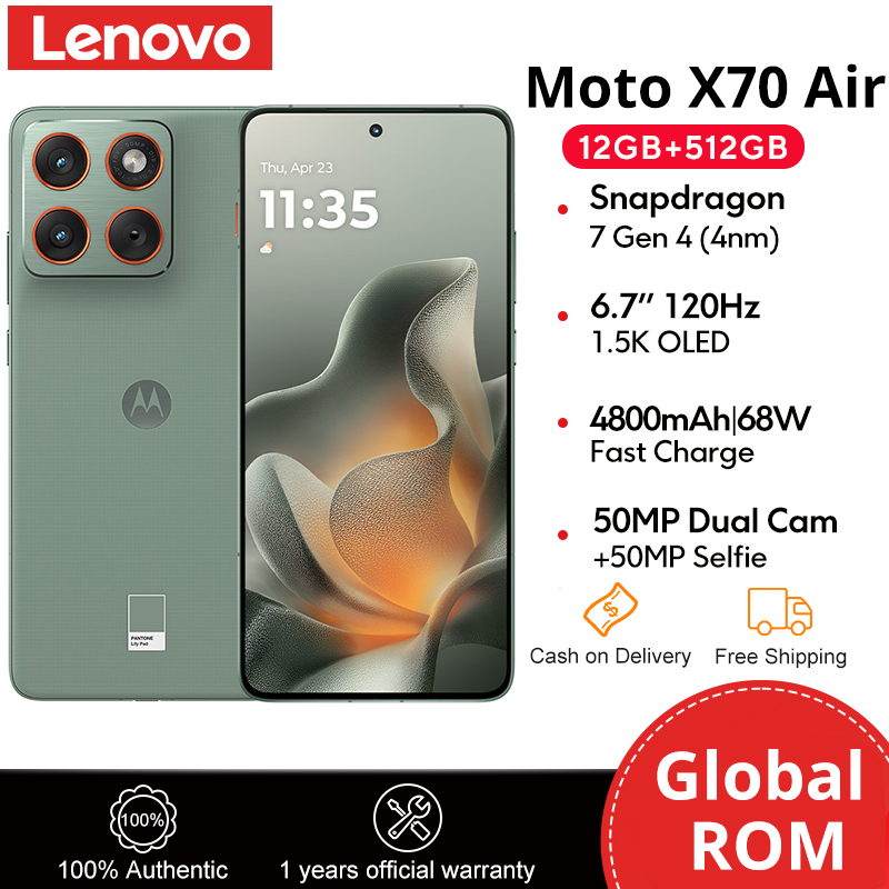 Motorola X70 Air 5G Smartphone 6.7" 1.5K OLED 120Hz Snapdragon 7 Gen4 4800mAh 68W Fast Charge 50MP Camera Global ROM - Image 2