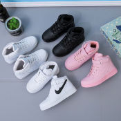 kids  FORCE ONE shoes  kids high-top shoes  white shoes