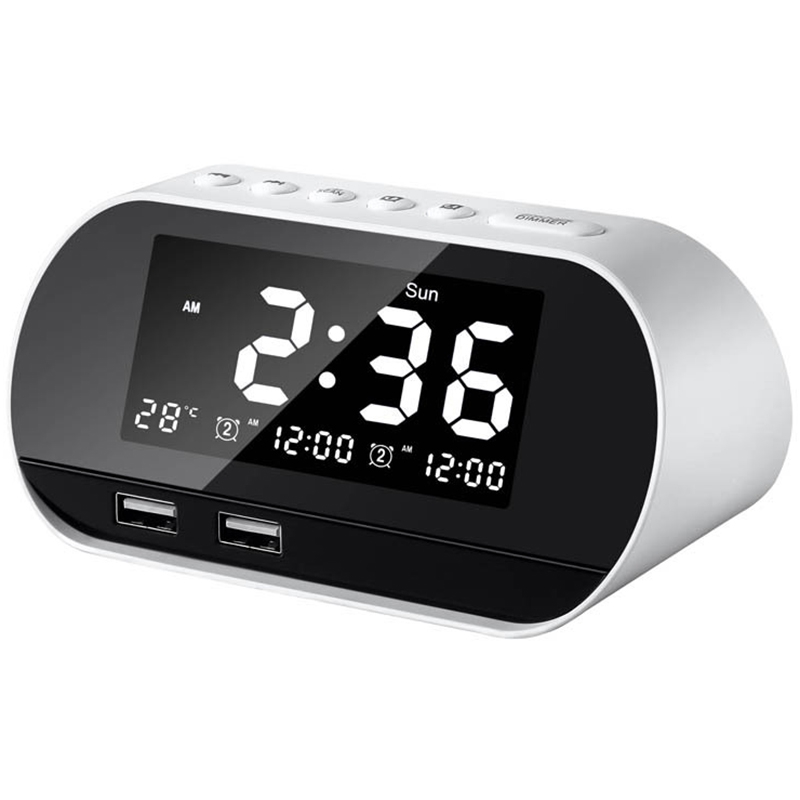 White Clock Radio Alarm Amazadesign