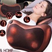 Brandless Neck and Back Massage Pillow for Car and Home