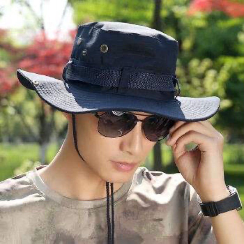 Summer Quick-drying Men Women Hat Outdoor Face Mask Wide Brim