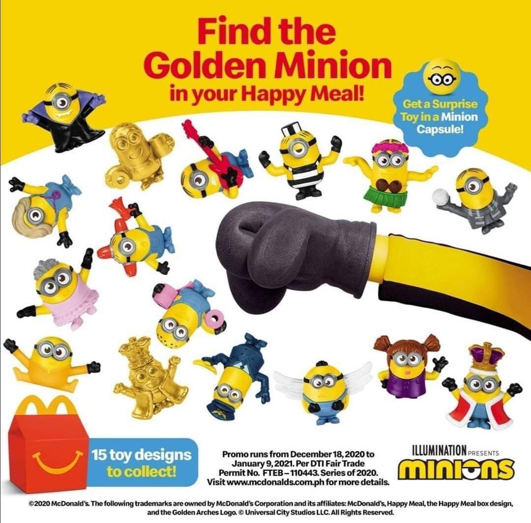 minions mcdonald's 2020