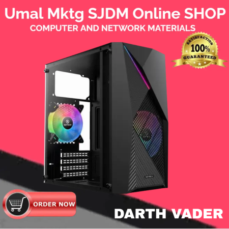 KEYTECHh Storm Trooper / Darth Vader Series Mini Tower Gaming PC Case White or Black Gaming Case Tempered Glass Gaming PC / Desktop Case Micro Atx 2 pcs Rgb Fan Included Gaming Case