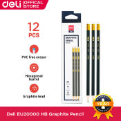 Deli HB Pencil Color Box with Rubber Tip