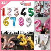 32" Foil Number Balloon - Party Supplies by PartyNeeds