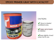 NOVA BULL Gray Epoxy Primer with Catalyst, 1 Gallon