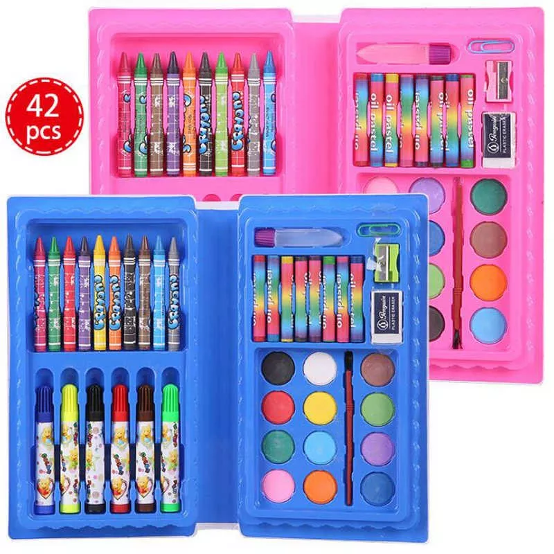 Toy Imagine™ 42 Pcs Color Set/Kit for Drawing & Painting Portable Art Box