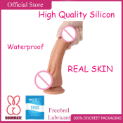 Realistic Silicone Dildo with Suction Cup and Lubricant - Roommate