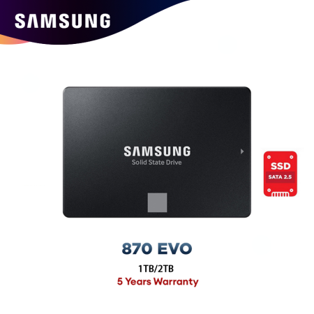 Samsung 870 EVO 1TB/2TB SATA III Internal SSD