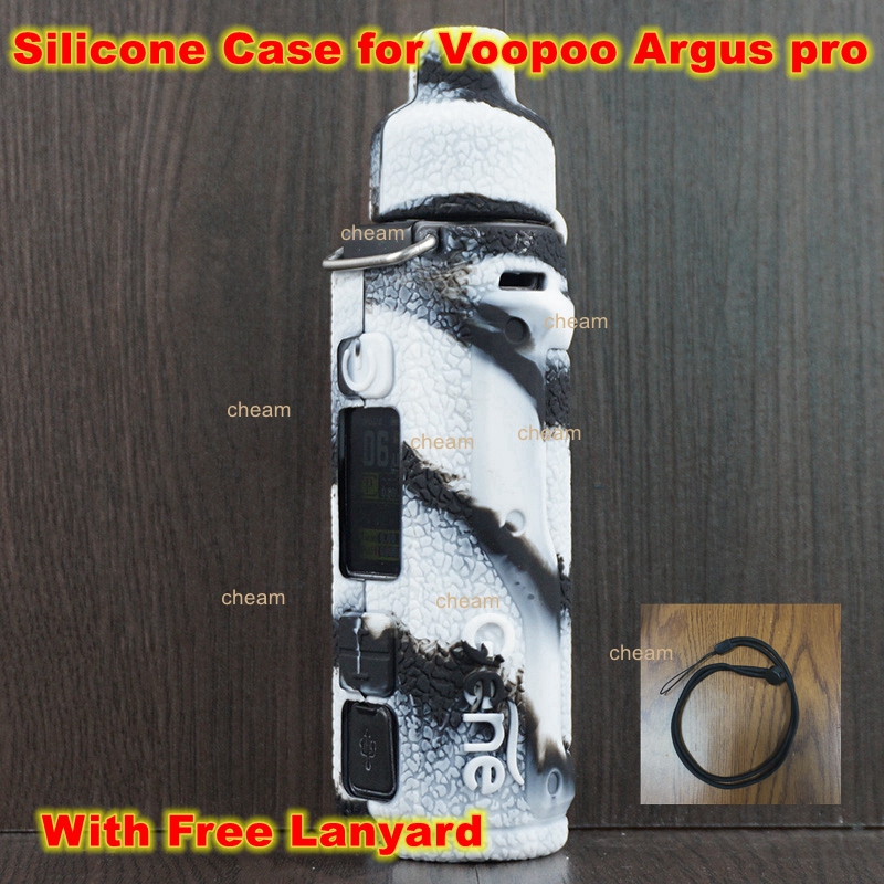 voopoo argus pro lanyard Free Lanyard Voopoo Argus Pro Silicone Texture Skin Case For Argus Pro  Protective Rubber Soft Cover Shield Sleeve Wrap