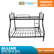 ALLIAR METAL BUNK BED FRAME - Affordahome Furniture