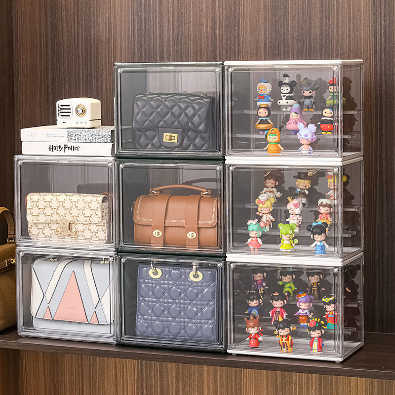 NEW Luxury Handbag Display Box Dustproof Desktop Book Organizer Clear  Acrylic Lady Bag Storage Box Home Decor Handbag Showbox