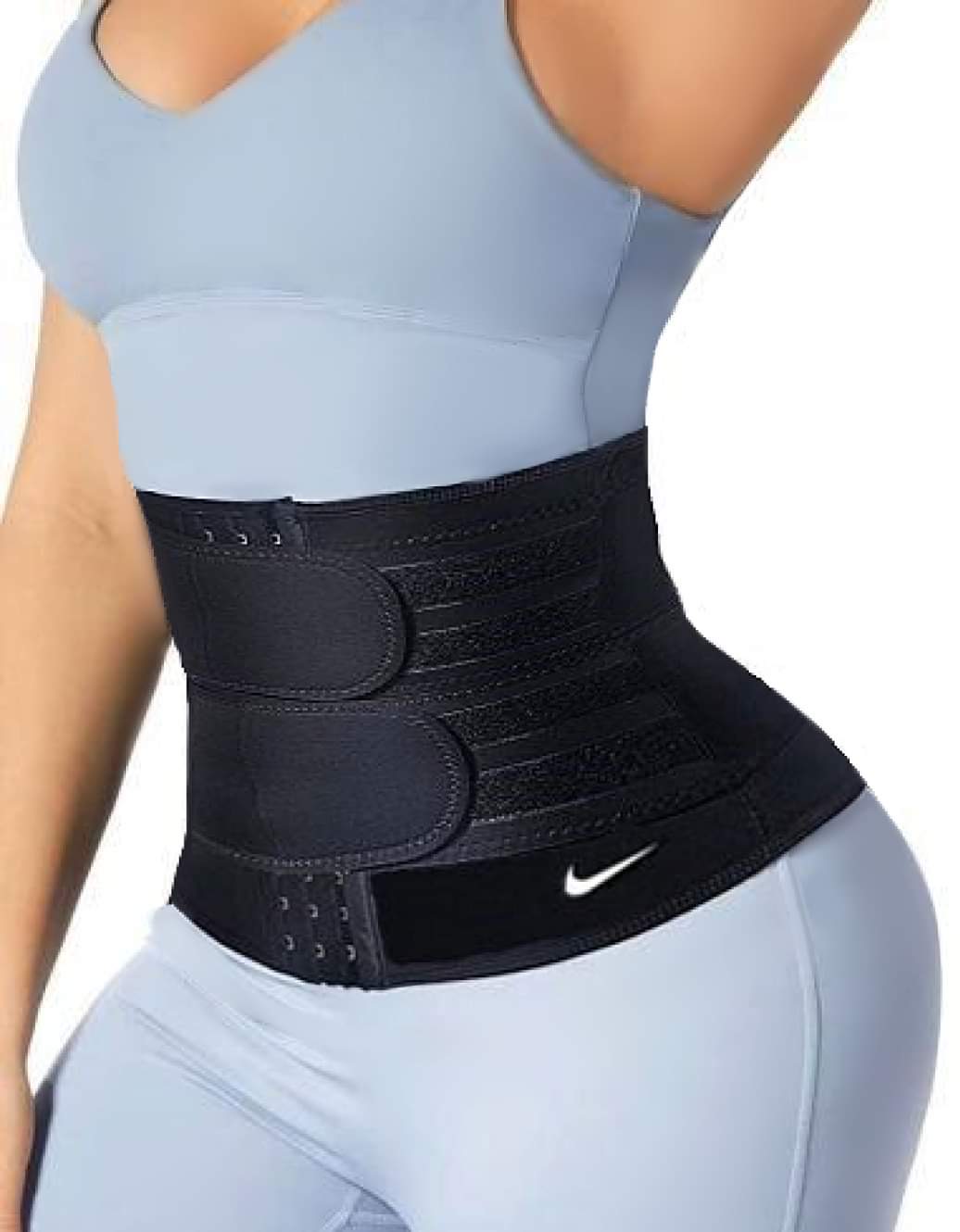 NK2023-8 Sweat Waist Slimmer with Two Belts, 8-INCHES 2mm thick