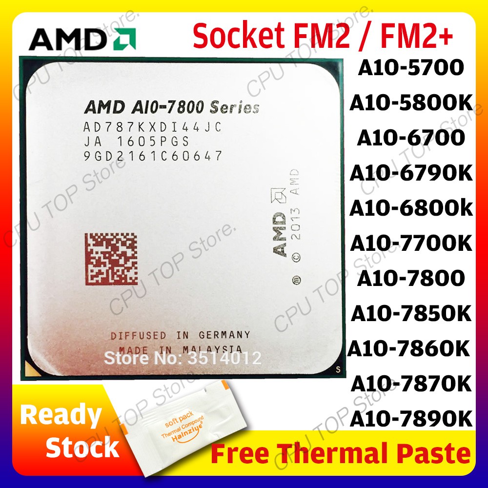 AMD A10-7860K - Processeur Quad Core 3.6-4.0 GHz Pour Prise FM2+ - 65W - Occasion En Bon état