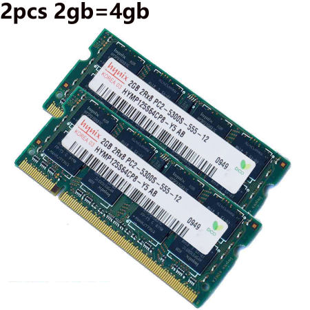 2GB DDR2 Laptop Memory RAM (2PCS) Crucial PC2-5300 667
