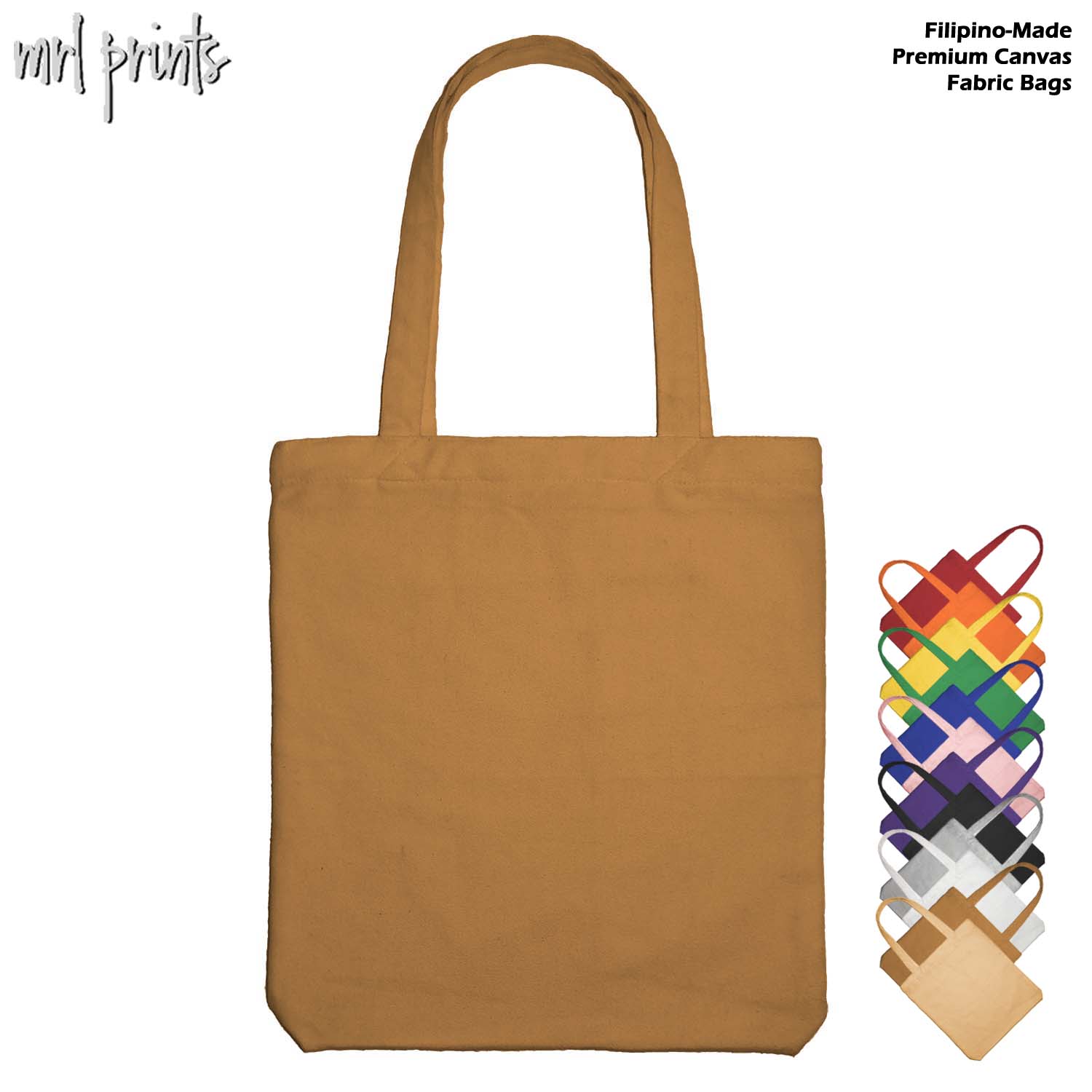 Khaki Brown Laptop Tote Bag Plain with Zipper and Inner Pocket MRL