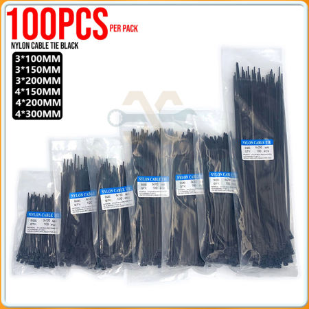 High-Quality Black Nylon Cable Ties - Heavy-Duty Zip Ties