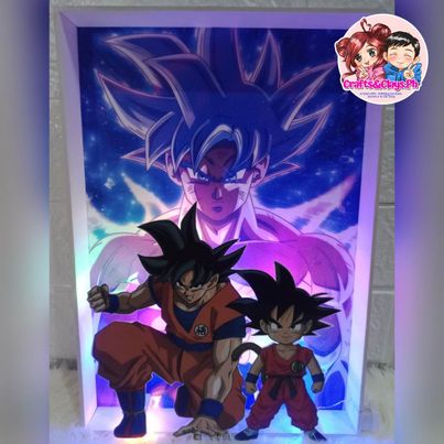 Dragon Ball Goku | Sintra 2D Lighted Wall Mural A4 Size | Lazada PH