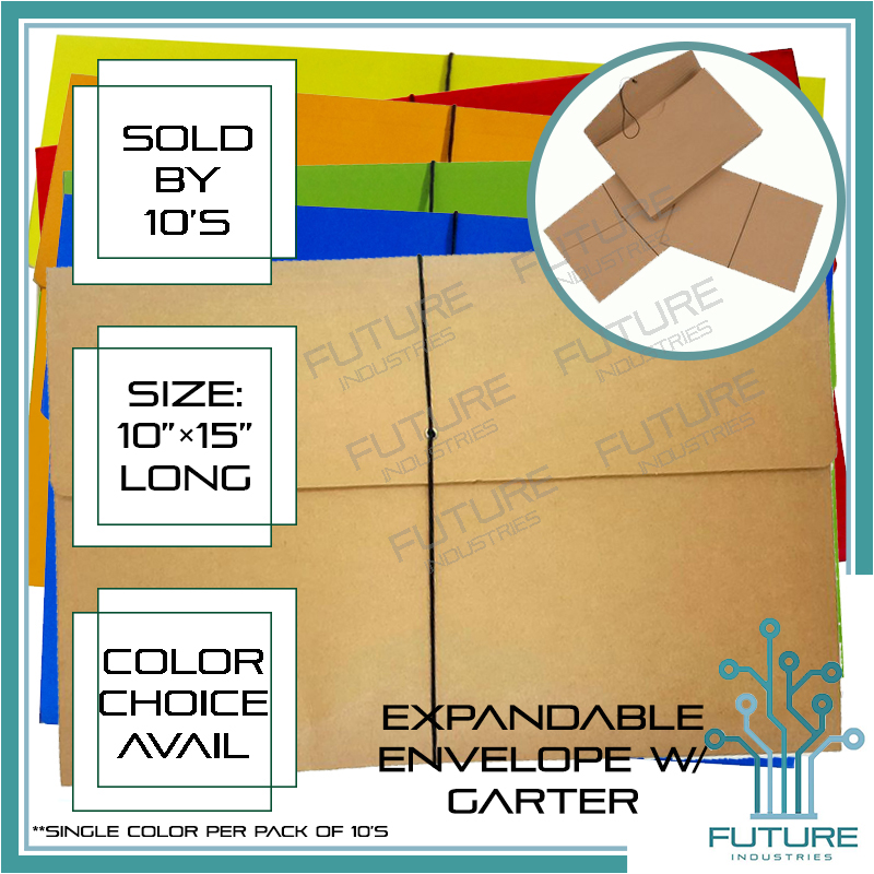 Envelope Expandable Long Kraft Brown Blue Yellow Hot Pink Green Red Document Envelope File Envelope Pcs Per Pack